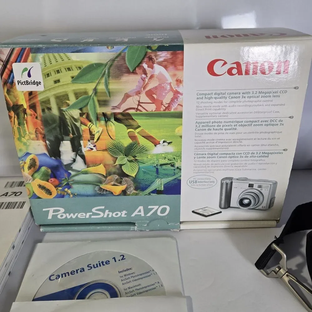 Canon PowerShot A70 3.2MP Digital Camera-  For Parts - As Is